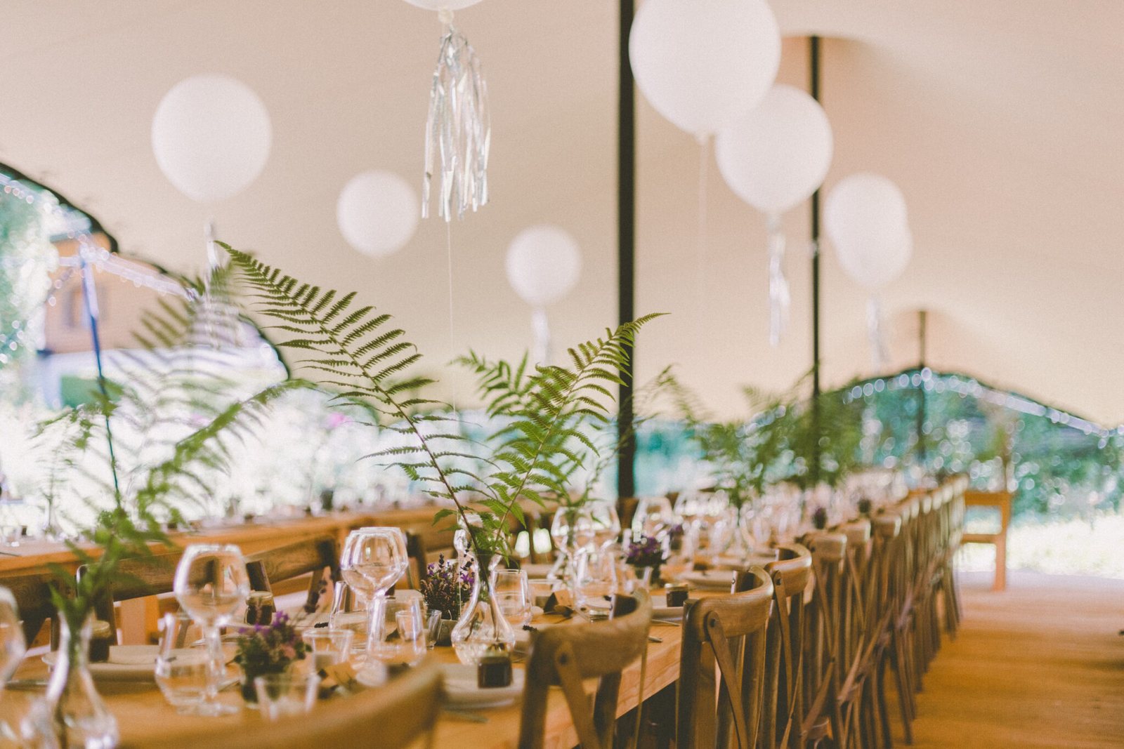 Stretch tent wedding set up on a beach in Thailand